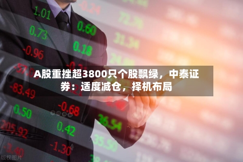 A股重挫超3800只个股飘绿，中泰证券：适度减仓，择机布局