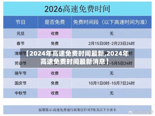 【2024年高速免费时间最新,2024年高速免费时间最新消息】