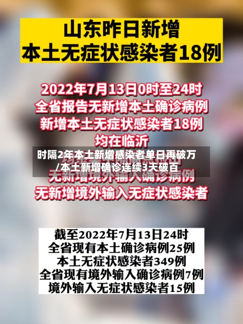 时隔2年本土新增感染者单日再破万/本土新增确诊连续3天破百
