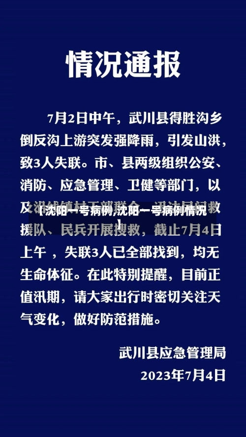 【沈阳一号病例,沈阳一号病例情况】-第3张图片