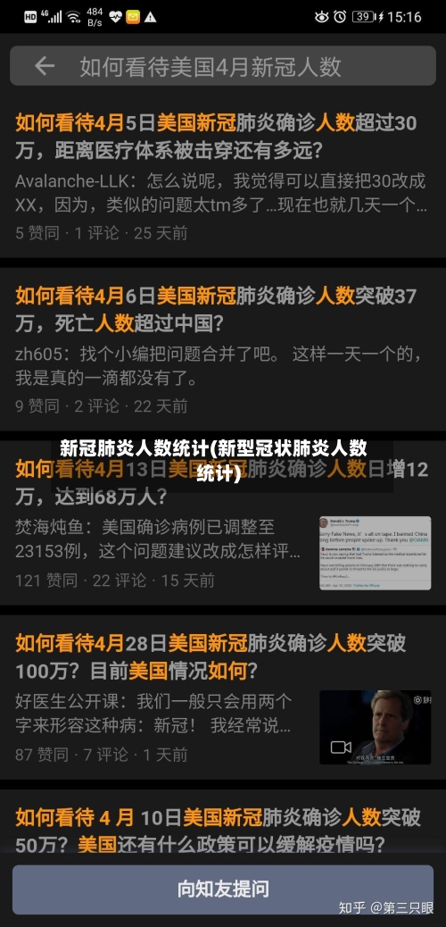 新冠肺炎人数统计(新型冠状肺炎人数统计)