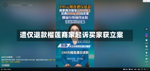 遭仅退款榴莲商家起诉买家获立案