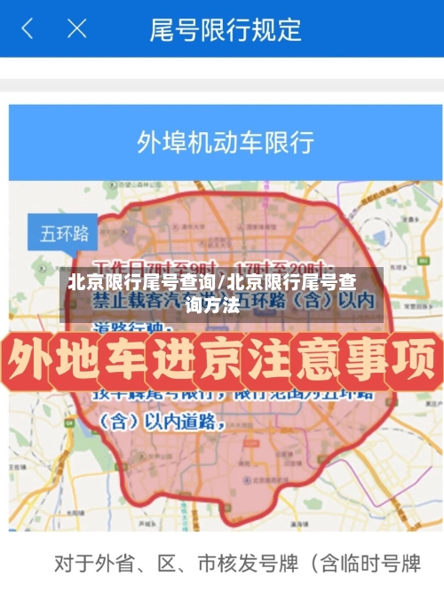 北京限行尾号查询/北京限行尾号查询方法-第2张图片
