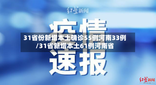 31省份新增本土确诊55例河南33例/31省新增本土61例河南省