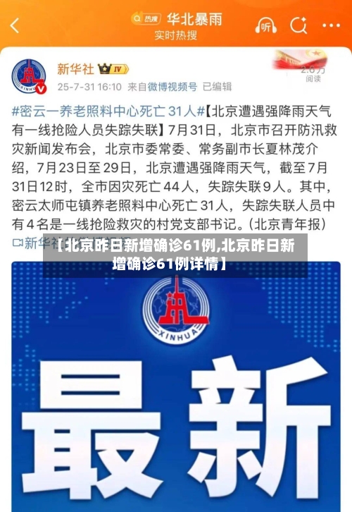 【北京昨日新增确诊61例,北京昨日新增确诊61例详情】