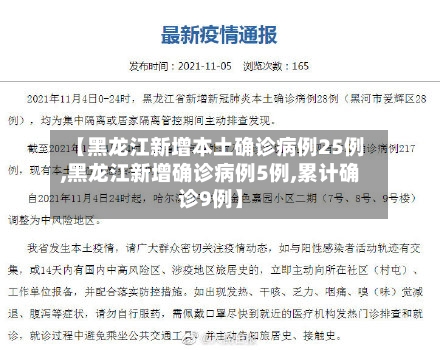 【黑龙江新增本土确诊病例25例,黑龙江新增确诊病例5例,累计确诊9例】-第2张图片