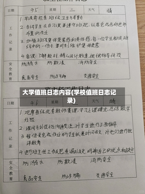 大学值班日志内容(学校值班日志记录)-第2张图片