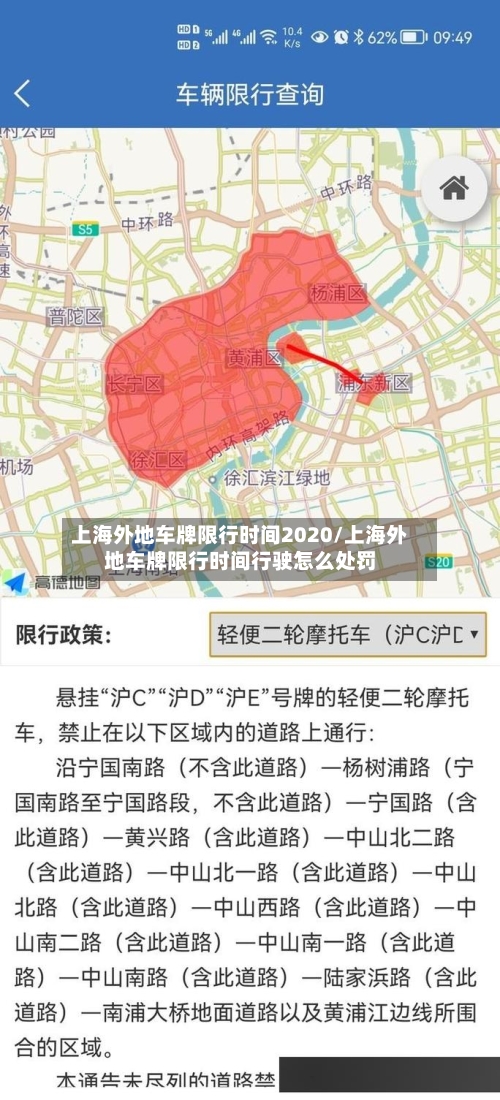 上海外地车牌限行时间2020/上海外地车牌限行时间行驶怎么处罚