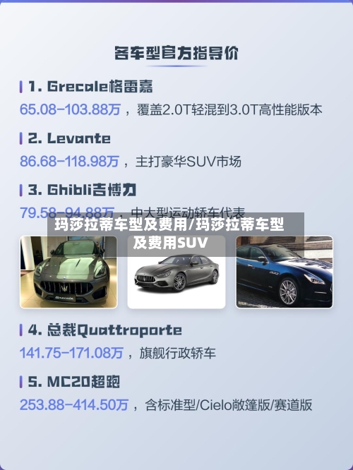 玛莎拉蒂车型及费用/玛莎拉蒂车型及费用SUV