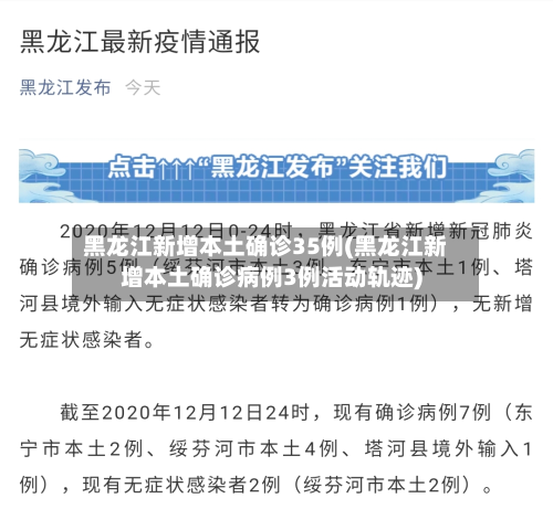 黑龙江新增本土确诊35例(黑龙江新增本土确诊病例3例活动轨迹)-第2张图片