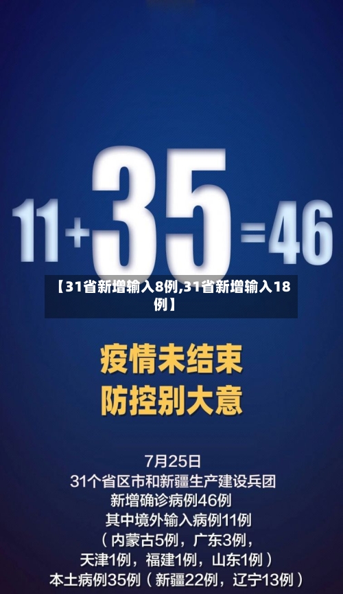 【31省新增输入8例,31省新增输入18例】