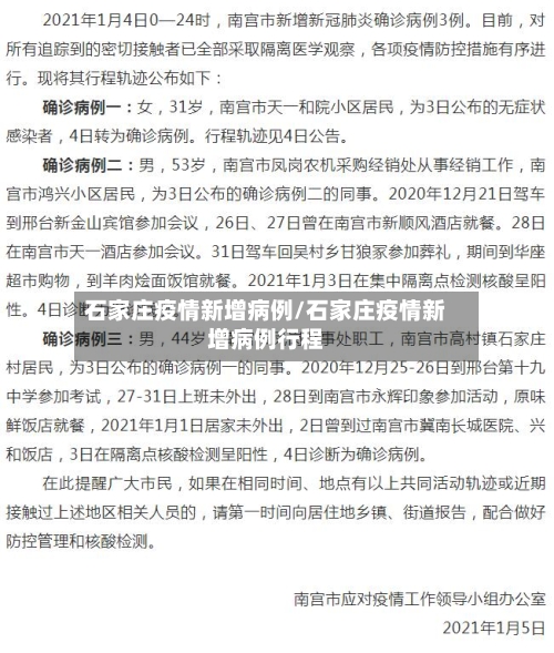 石家庄疫情新增病例/石家庄疫情新增病例行程
