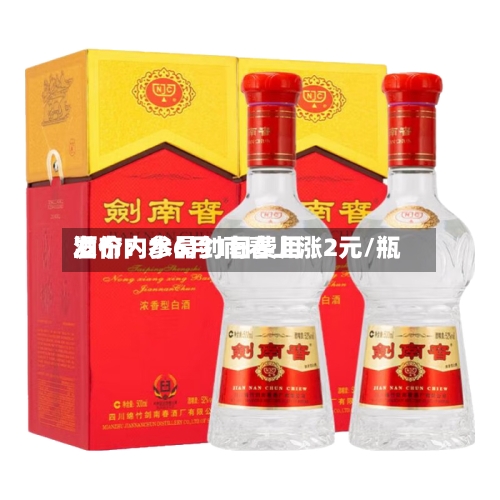 酒价内参6月1日费用
发布:水晶剑南春上涨2元/瓶-第2张图片