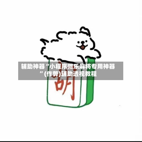 辅助神器“小程序微乐麻将专用神器”(作弊)辅助透视教程-第3张图片