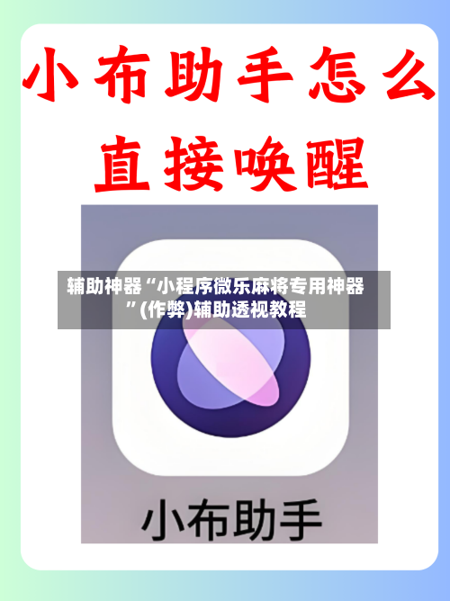 辅助神器“小程序微乐麻将专用神器”(作弊)辅助透视教程-第2张图片