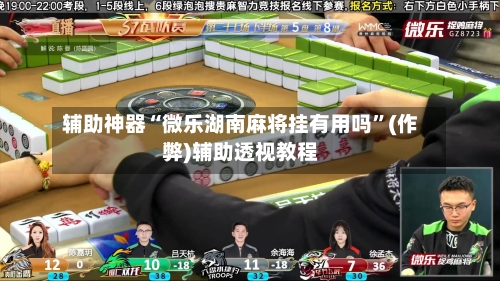 辅助神器“微乐湖南麻将挂有用吗”(作弊)辅助透视教程