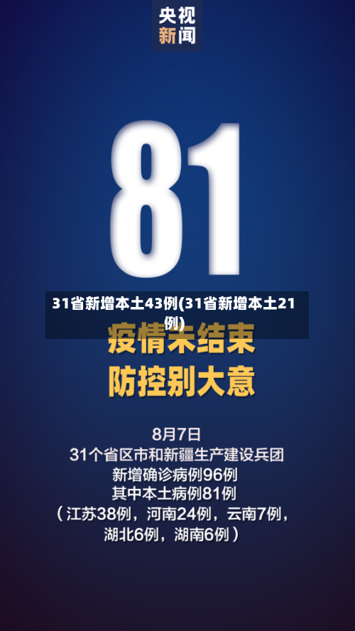 31省新增本土43例(31省新增本土21例)