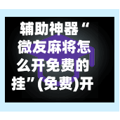 辅助神器“ 微友麻将怎么开免费的挂”(免费)开挂辅助教学(最新辅助开挂教程)-第2张图片