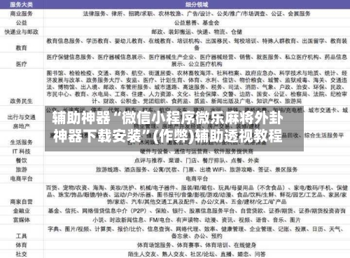 辅助神器“微信小程序微乐麻将外卦神器下载安装”(作弊)辅助透视教程-第3张图片