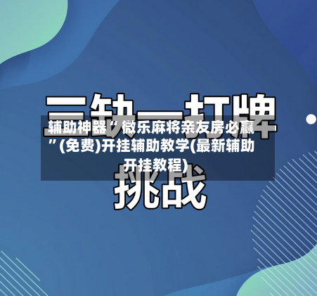辅助神器“ 微乐麻将亲友房必赢”(免费)开挂辅助教学(最新辅助开挂教程)-第3张图片