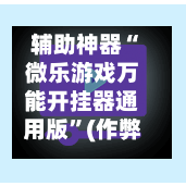 辅助神器“微乐游戏万能开挂器通用版”(作弊)辅助透视教程-第3张图片