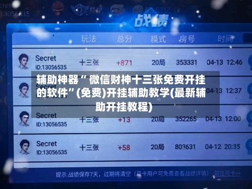 辅助神器“ 微信财神十三张免费开挂的软件”(免费)开挂辅助教学(最新辅助开挂教程)-第2张图片