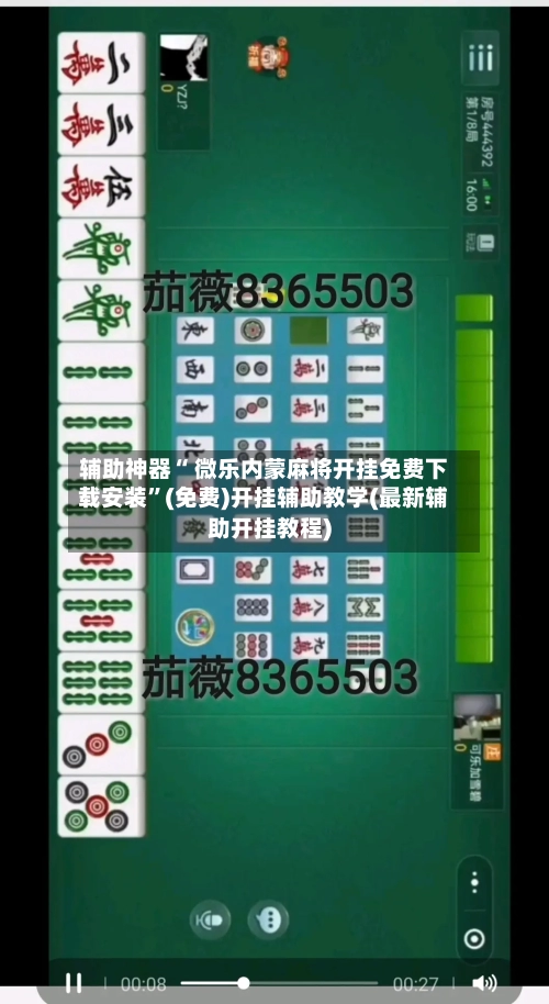 辅助神器“ 微乐内蒙麻将开挂免费下载安装”(免费)开挂辅助教学(最新辅助开挂教程)