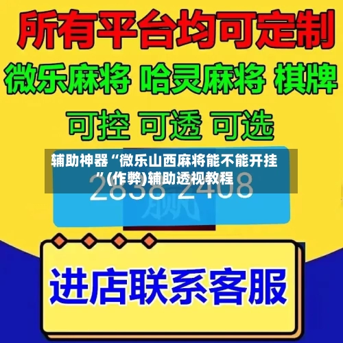 辅助神器“微乐山西麻将能不能开挂	”(作弊)辅助透视教程-第3张图片