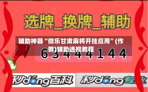 辅助神器“微乐甘肃麻将开挂应用	”(作弊)辅助透视教程-第3张图片