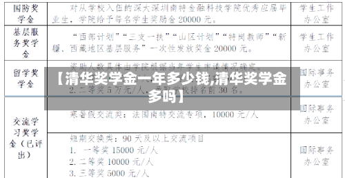 【清华奖学金一年多少钱,清华奖学金多吗】-第2张图片
