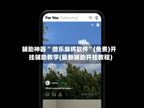 辅助神器“ 微乐麻将软件”(免费)开挂辅助教学(最新辅助开挂教程)