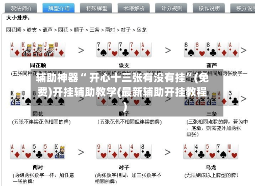 辅助神器“ 开心十三张有没有挂	”(免费)开挂辅助教学(最新辅助开挂教程)-第3张图片