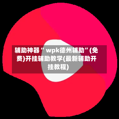 辅助神器“ wpk德州辅助”(免费)开挂辅助教学(最新辅助开挂教程)-第3张图片