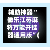 辅助神器“ 微乐江苏麻将万能开挂器通用版”(免费)开挂辅助教学(最新辅助开挂教程)-第2张图片