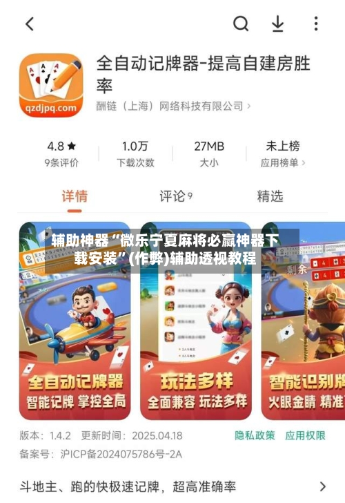 辅助神器“微乐宁夏麻将必赢神器下载安装”(作弊)辅助透视教程-第2张图片