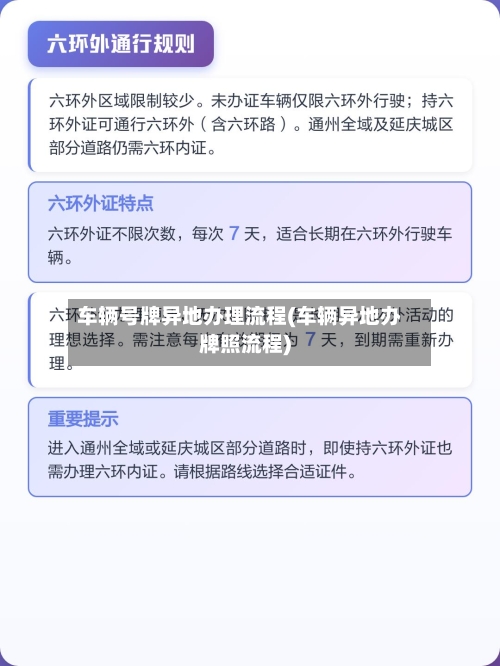 车辆号牌异地办理流程(车辆异地办牌照流程)