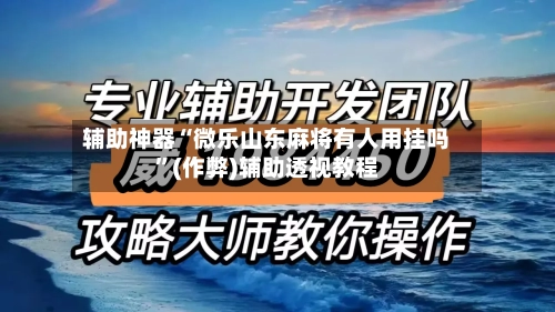 辅助神器“微乐山东麻将有人用挂吗”(作弊)辅助透视教程-第2张图片