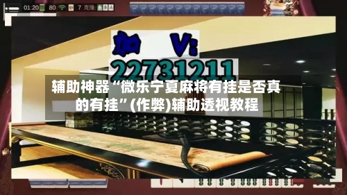 辅助神器“微乐宁夏麻将有挂是否真的有挂”(作弊)辅助透视教程