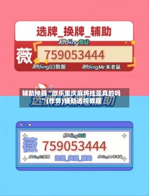 辅助神器“微乐重庆麻将挂是真的吗”(作弊)辅助透视教程-第2张图片