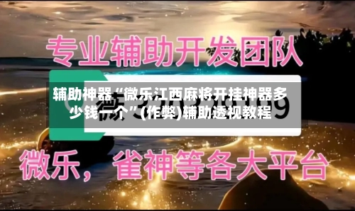 辅助神器“微乐江西麻将开挂神器多少钱一个”(作弊)辅助透视教程