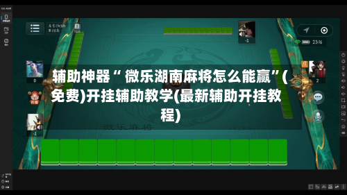 辅助神器“ 微乐湖南麻将怎么能赢”(免费)开挂辅助教学(最新辅助开挂教程)-第2张图片