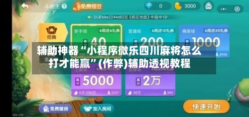 辅助神器“小程序微乐四川麻将怎么打才能赢”(作弊)辅助透视教程-第3张图片