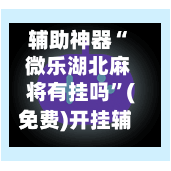 辅助神器“ 微乐湖北麻将有挂吗”(免费)开挂辅助教学(最新辅助开挂教程)