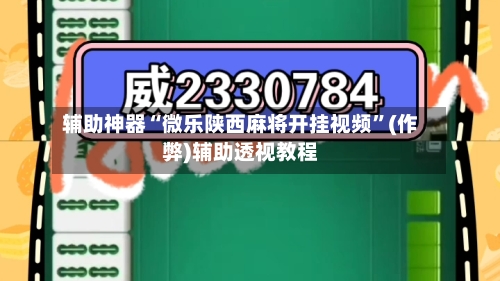 辅助神器“微乐陕西麻将开挂视频”(作弊)辅助透视教程-第2张图片