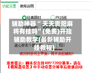 辅助神器“ 天天贵阳麻将有挂吗”(免费)开挂辅助教学(最新辅助开挂教程)-第2张图片