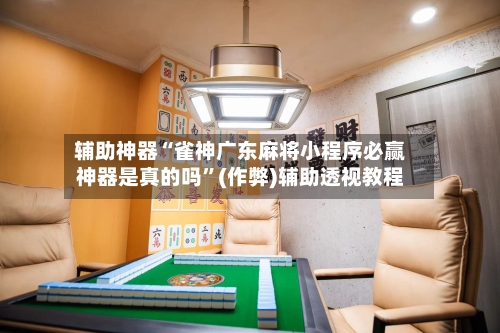 辅助神器“雀神广东麻将小程序必赢神器是真的吗”(作弊)辅助透视教程-第2张图片
