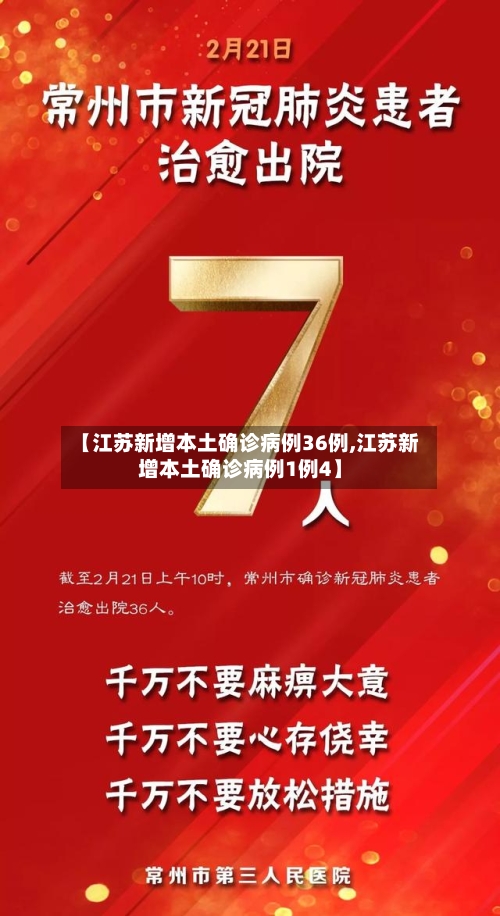 【江苏新增本土确诊病例36例,江苏新增本土确诊病例1例4】
