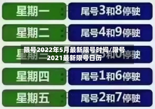 限号2022年5月最新限号时间/限号2021最新限号日历-第2张图片